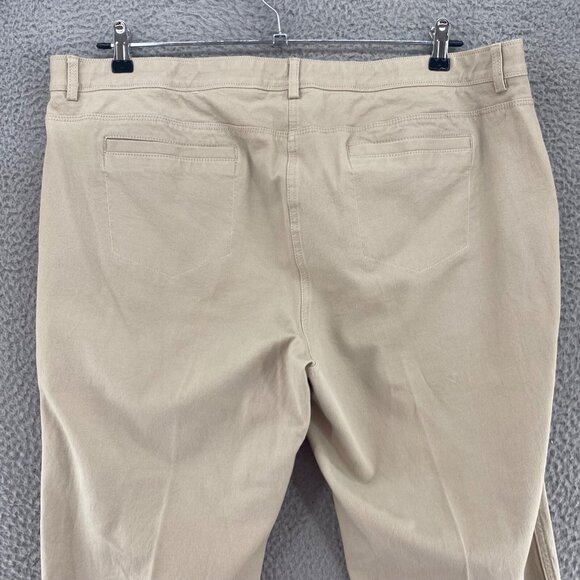 Chicos Jeans Womens 4 US 20 Plus Beige So Slimming Stretch Skinny Ankle Twill - Picture 4 of 12